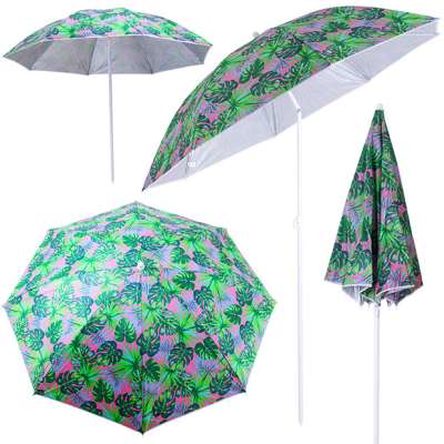 Folding sun umbrella 180cm garden balcony umbrella with tilting leaves function