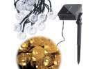 Garden solar ball garland 7m 50LED warm bi 1