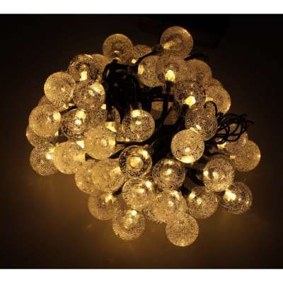 Garden solar ball garland 7m 50LED warm bi