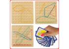 Geoboard geoplan wooden puzzle creating shapes with rubber bands 8