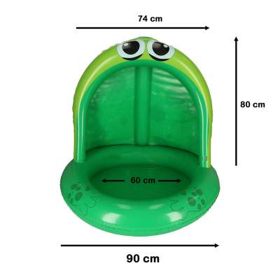 Inflatable pool pontoon with canopy frog frog 101cm