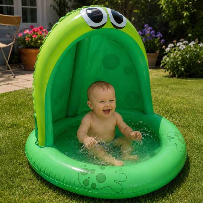 Inflatable pool pontoon with canopy frog frog 101cm
