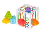 Sensory cube, flexible puzzle, shape sorter, plug-in toy, 7 pieces. 3