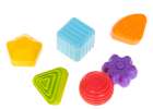 Sensory cube, flexible puzzle, shape sorter, plug-in toy, 7 pieces. 6