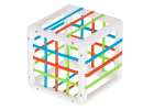 Sensory cube, flexible puzzle, shape sorter, plug-in toy, 7 pieces. 7