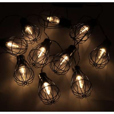 Lampki ogrodowe solarne żarówki girlanda loft 10LED