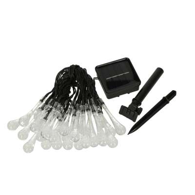 Solar garden icicle lights 6.5m 30LED warm bi