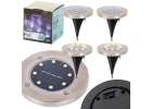 Lampy solarne gruntowe najazdowe ogrodowe  8LED 4szt. ciepły biały 1