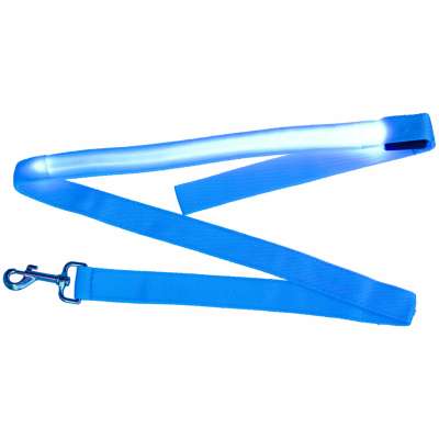 Luminous dog leash cat walk autumn winter night LED 1.2 m blue