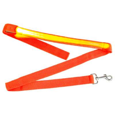 Luminous dog leash cat walk autumn winter night LED 1.2 m orange