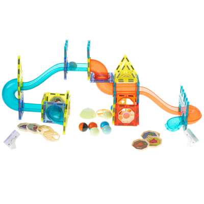 Magnetic marble ball track blocks luminous 75el