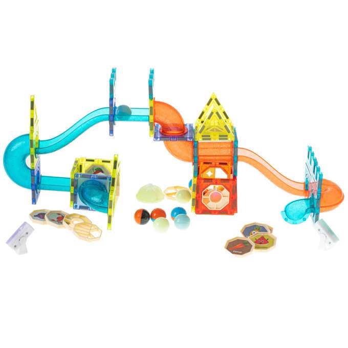 Magnetic marble ball track blocks luminous 75el