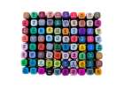 Markery dwustronne alkoholowe w etui 80 + podstawka 8