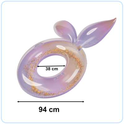 Mermaid inflatable swimming wheel with glitter galaxy XXL max 60kg