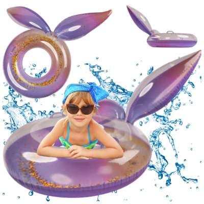 Mermaid inflatable wheel with glitter galaxy 94 cm XXL