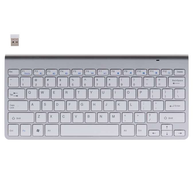 Smart TV wireless keyboard silver