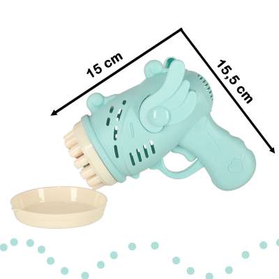 Soap bubble gun soap bubbles with wings blue