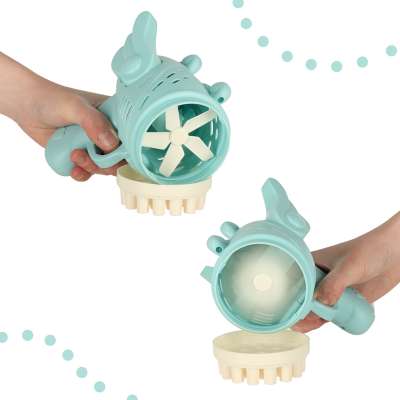 Soap bubble gun soap bubbles with wings blue