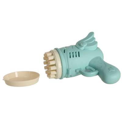 Soap bubble gun soap bubbles with wings blue