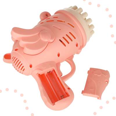 Soap bubble gun soap bubbles with wings pink