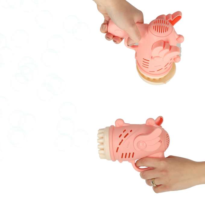 Soap bubble gun soap bubbles with wings pink