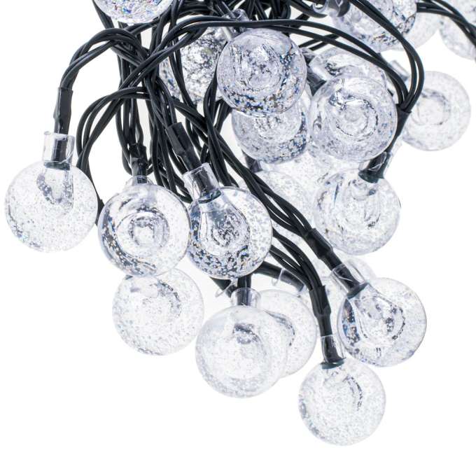 Solar ball garden lights 7m 50LED warm white