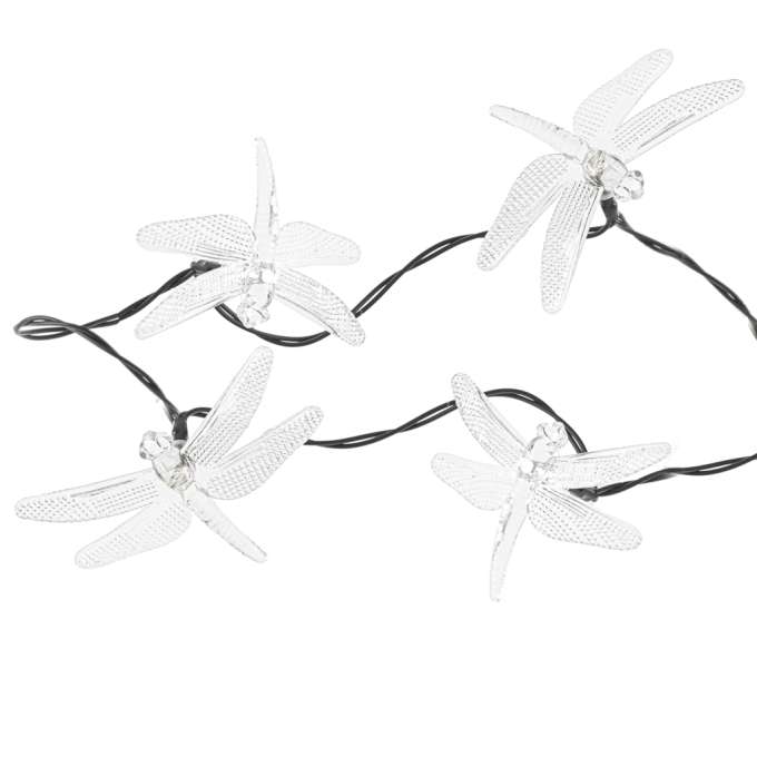 Solar dragonfly garden lights 6.5m 30LED warm white