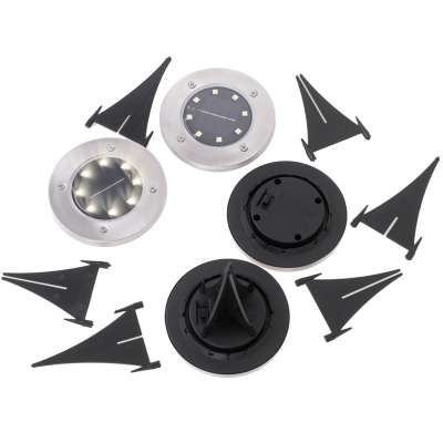 Solar garden ground invasion lights 8LED 4pcs cold white