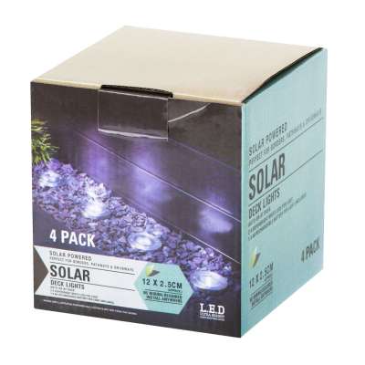 Solar garden ground invasion lights 8LED 4pcs cold white