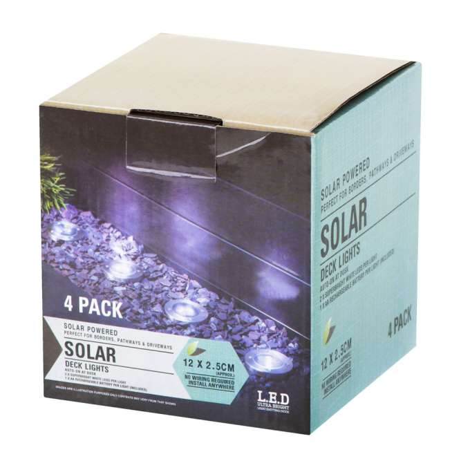 Solar garden ground invasion lights 8LED 4pcs cold white