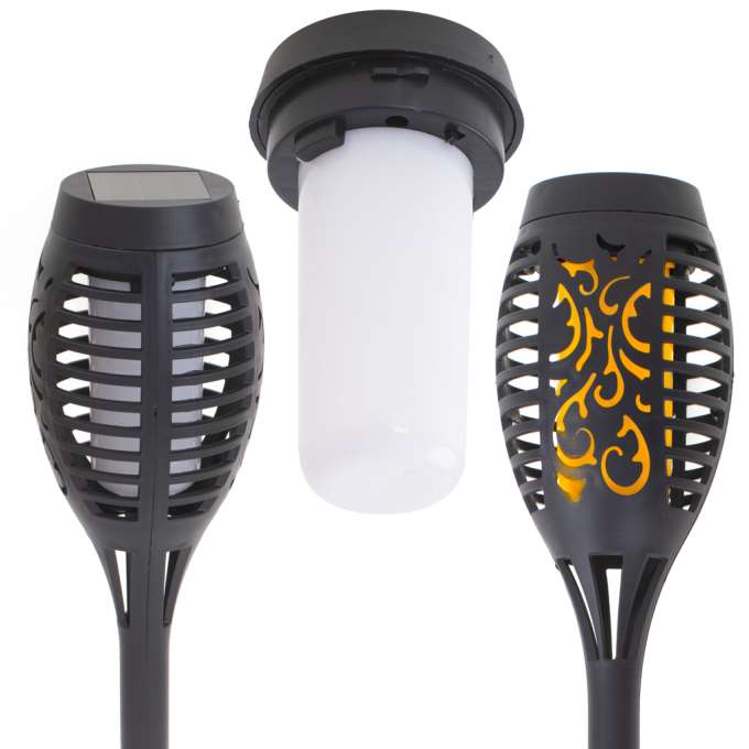 Solar garden torch lights 12LED 4pcs.