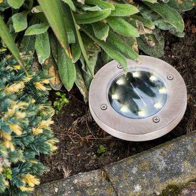 Solar ground garden invasion lights 8LED 4pcs warm white
