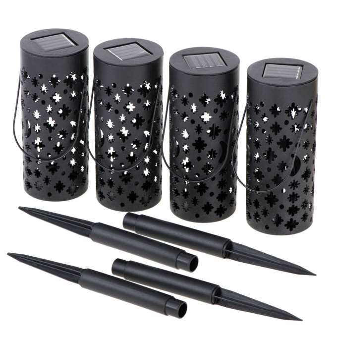 Solar lantern lights stars moons 4pcs.