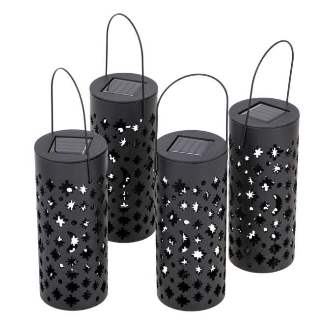 Solar lantern lights stars moons 4pcs.