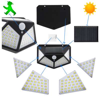 Solar motion and dusk sensor lamp 100 LEDs