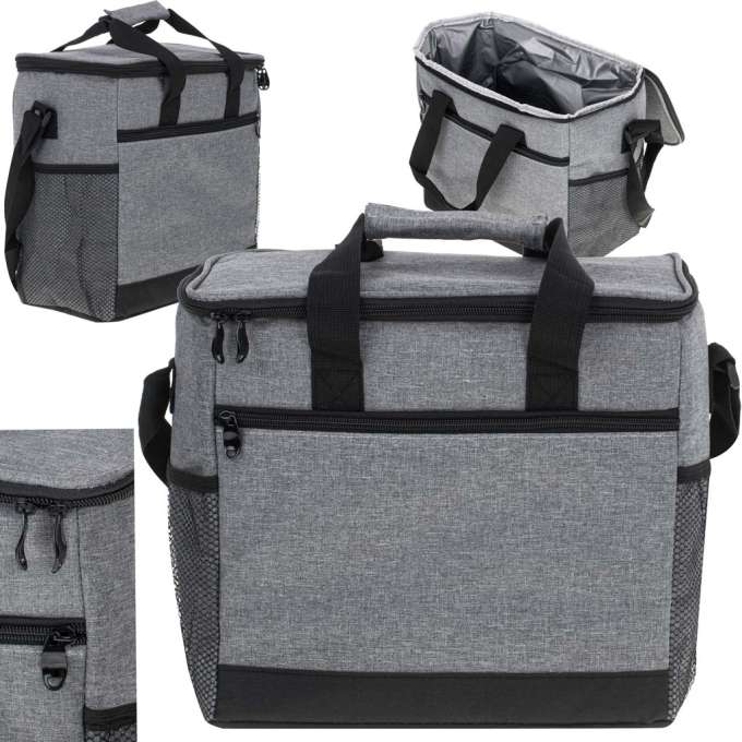 Thermal bag for lunch beach picnic 16L grey