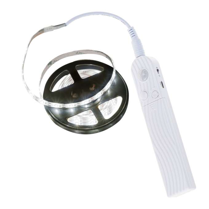 USB battery operated LED tape motion sensor 2M cold white