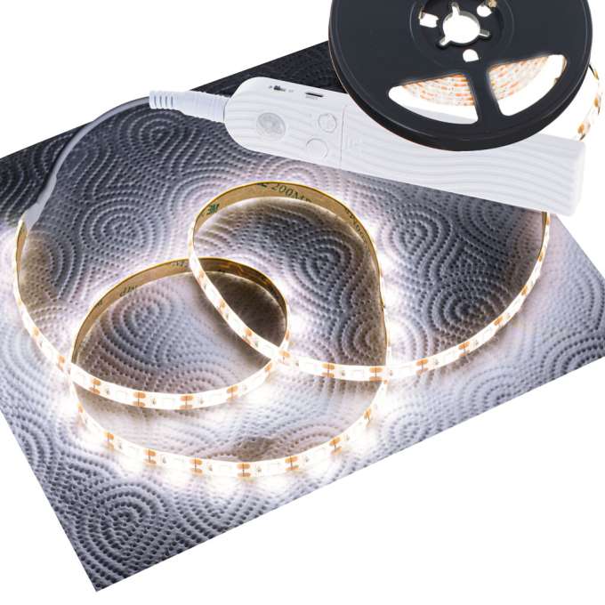 USB battery operated LED tape motion sensor 2M warm white