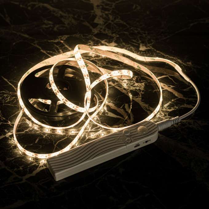 USB battery operated LED tape motion sensor 2M warm white