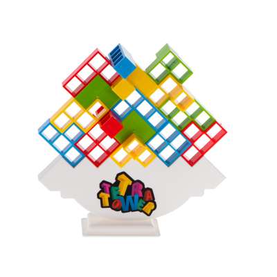 Blocks stacking balancing puzzle game