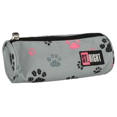 BAMBINO pencil case tuba paws grey