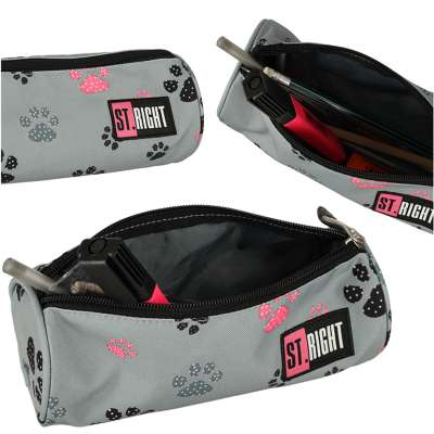 BAMBINO pencil case tuba paws grey