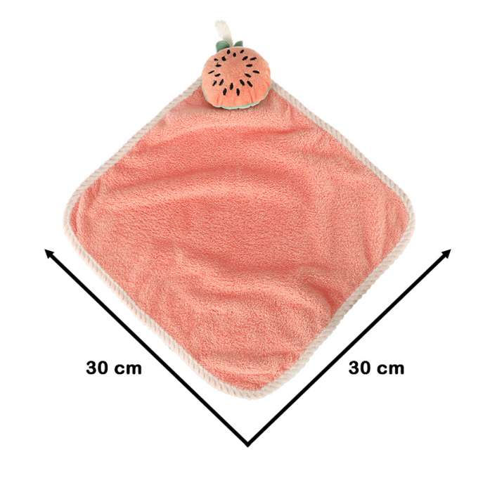 Baby hand towel 30x30cm pink watermelon