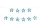 Banner sign for baby shower stars light blue 290cm x 16.5cm 1