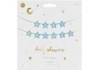 Banner sign for baby shower stars light blue 290cm x 16.5cm 3