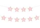 Banner sign for baby shower stars light pink 290cm x 16.5cm 1