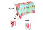 Children's travel case on wheels ice cream 2