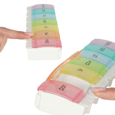 Container organizer for pills medicines weekly 7 days EN