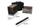 Double-sided alcohol markers in case 120 + stand 2