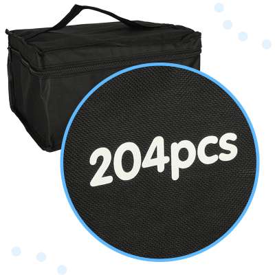 Double-sided alcohol markers in case 204 + stand